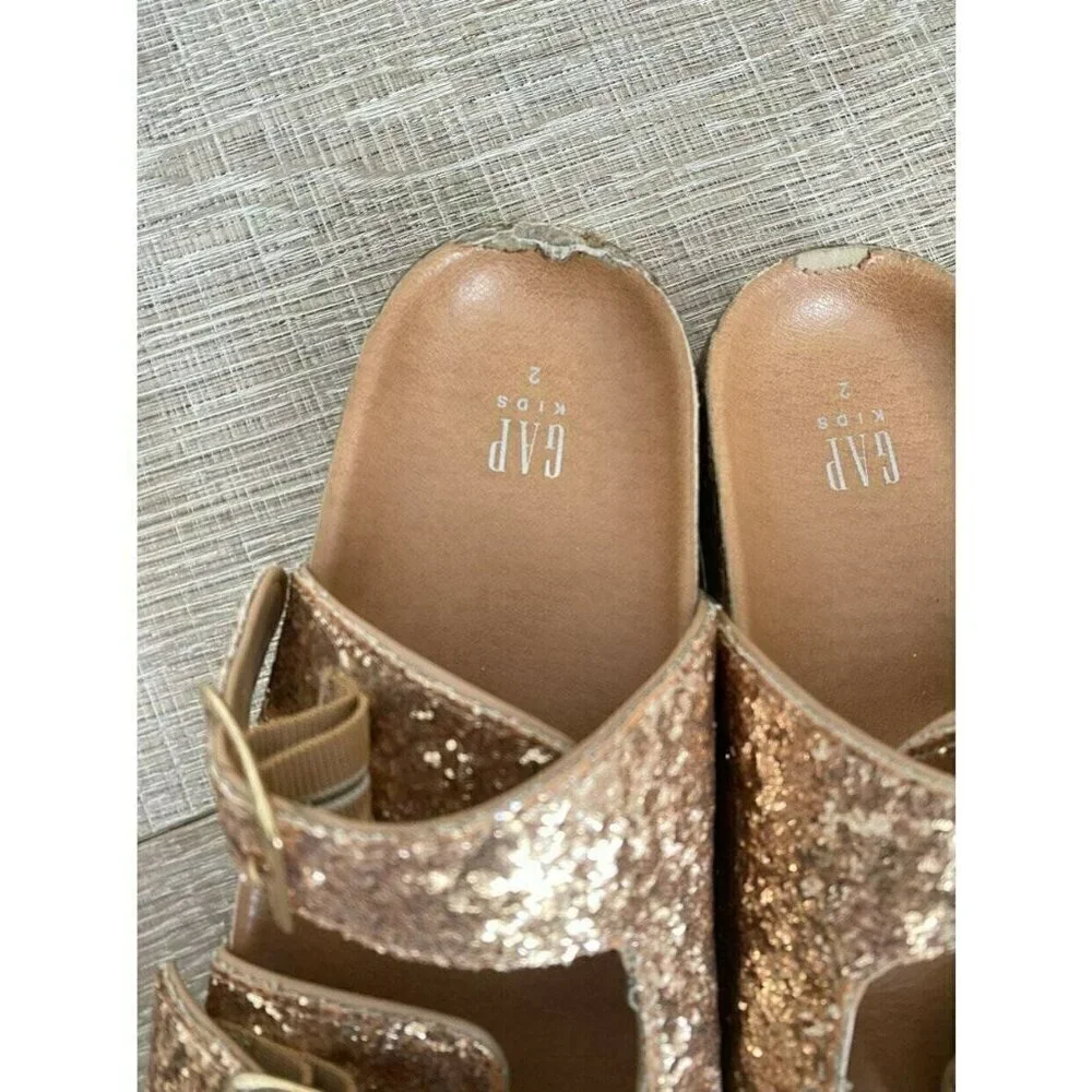 Gap Birkenstock Style Slide Sandals Gold